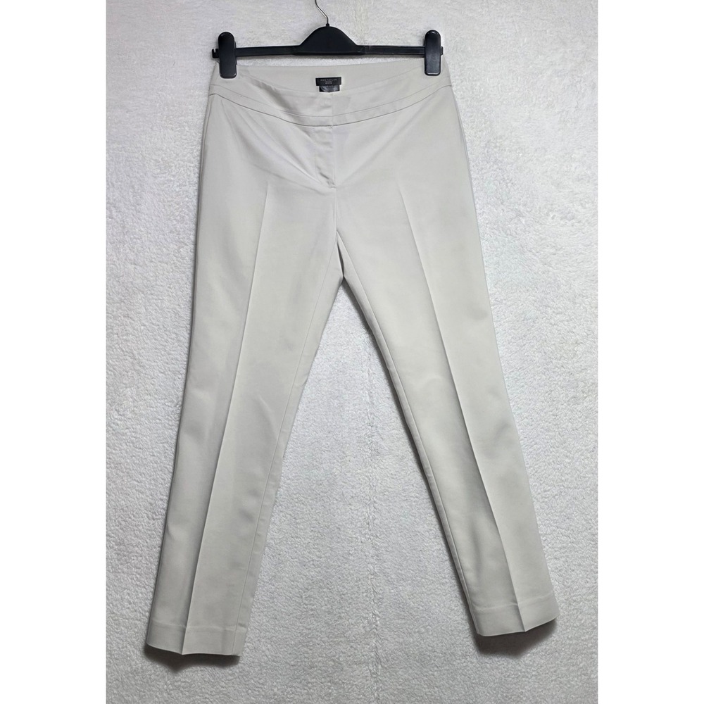 Ann Taylor Factory Petite Beige Dress Pants Straight Leg Size 2P Business Casual